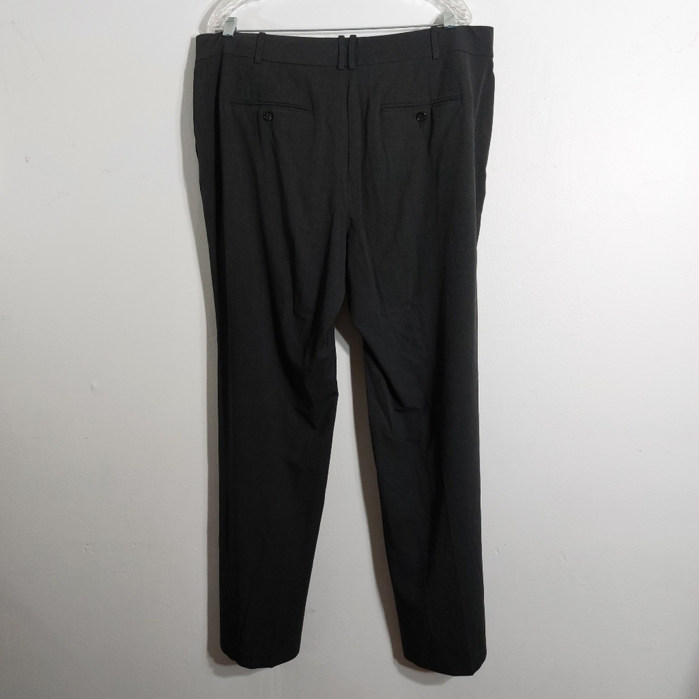 SOLD Ann Taylor Charcoal Gray Flat Front Straight Leg Dress Pants Size 16 - Picture 7 of 9
